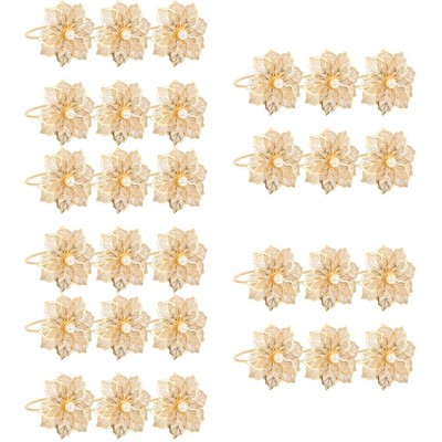  5 Count Tischserviettenhalter Blümchen Serviettenringe Metallserviettenringe