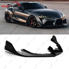 For 2020-25 GR Supra A90 A91 Gloss Black Front Bumper Lip Splitter