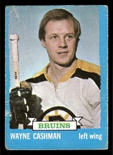 1973-74 Topps Wayne Cashman #166 - Boston Bruins - (Low Grade)