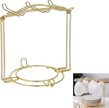 Gold Metal Cup and Saucer Display Stand Tea and Coffee Cup Holder for