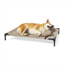 Pro Elevated Dog Bed with Heatshield Fabric   Advanced Cooling Raised Cot for Me