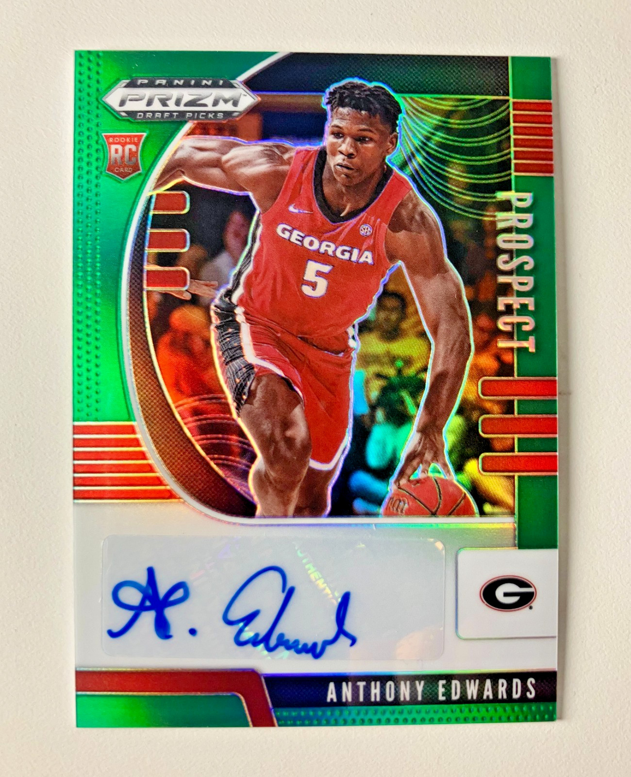 2020-21 Panini Prizm Draft Picks - Prospect Auto Anthony Edwards #PA-AE GREEN