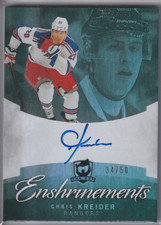 Chris Kreider 2012-13 Upper Deck The Cup Enshrinements Rookie Auto #/50