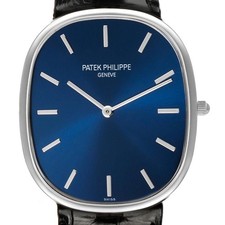 Patek Philippe Golden Ellipse Grande Taille Platinum Mens Watch 5738P