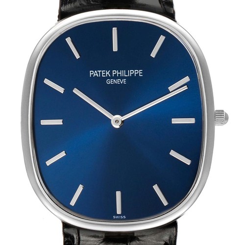 Patek Philippe Golden Ellipse Grande Taille Platinum Mens Watc...