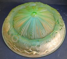 Vasque couleur verre moulé Muller frères ART DECO pour  Lustre Lampe ouraline