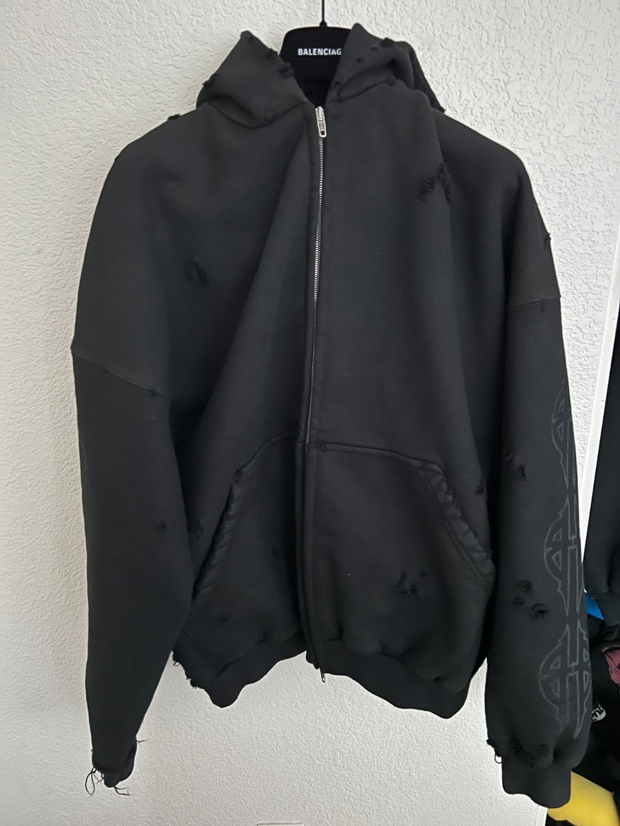 Balenciaga paris moon zip up hoodie | eBay