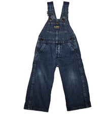 OshKosh B'gosh Vintage Toddler Bib Overalls 2T Blue Denim USA