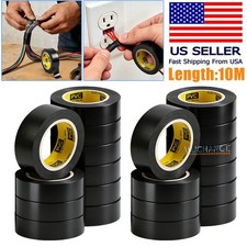 20X Electrical Tape 3/4" W x 32.8 ft L Wiring Harness Wire Black Auto Truck Car