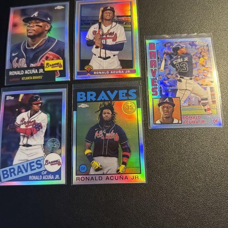 ronald acuna jr Chrome Lot (5) No dupes