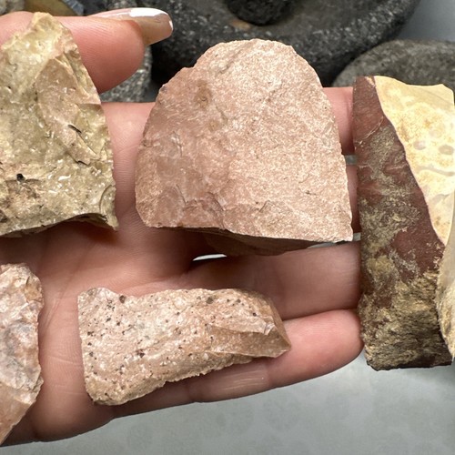 MLC 562 (7) Kay County Chert Archaic To Adena Arrowheads Kansas Stone Artifacts - Picture 4 of 9