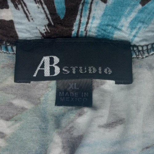Blusa AB Studio donna taglia XL paillettes floreale manica corta top - Foto 2 di 9