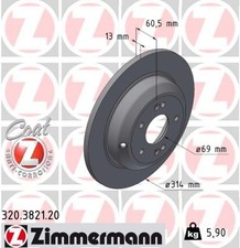 2 dischi freno Zimmermann Coat Z 320.3821.20 per KIA STINGER CK Hatchback Van