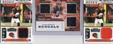 Panini Football Card Lot. Jermaine Burton Rookie Ticket Relic Cincinnati Bengals