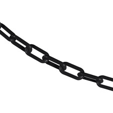Plastic Barrier Chain, Black, 1.5-Inch Link Diameter, 25-Foot Lengt...