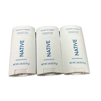 3 PACK - Native Deodorant Ocean Timber - 2.65 oz