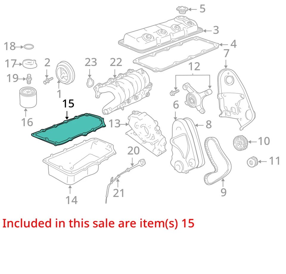 JUNTA DE CÁRTER DE ACEITE PARA DODGE PLYMOUTH NEÓN STRATUS 1995-2004 4556666 - NUEVO OEM Foto 2 de 3