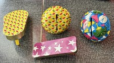 Vintage Tin Litho Noise Makers U.S. Metal Toy Mfg Lot of 4