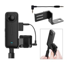 Microphone Metal Expansion Mount Holder Cable for Insta360 X4 Camera Accessories