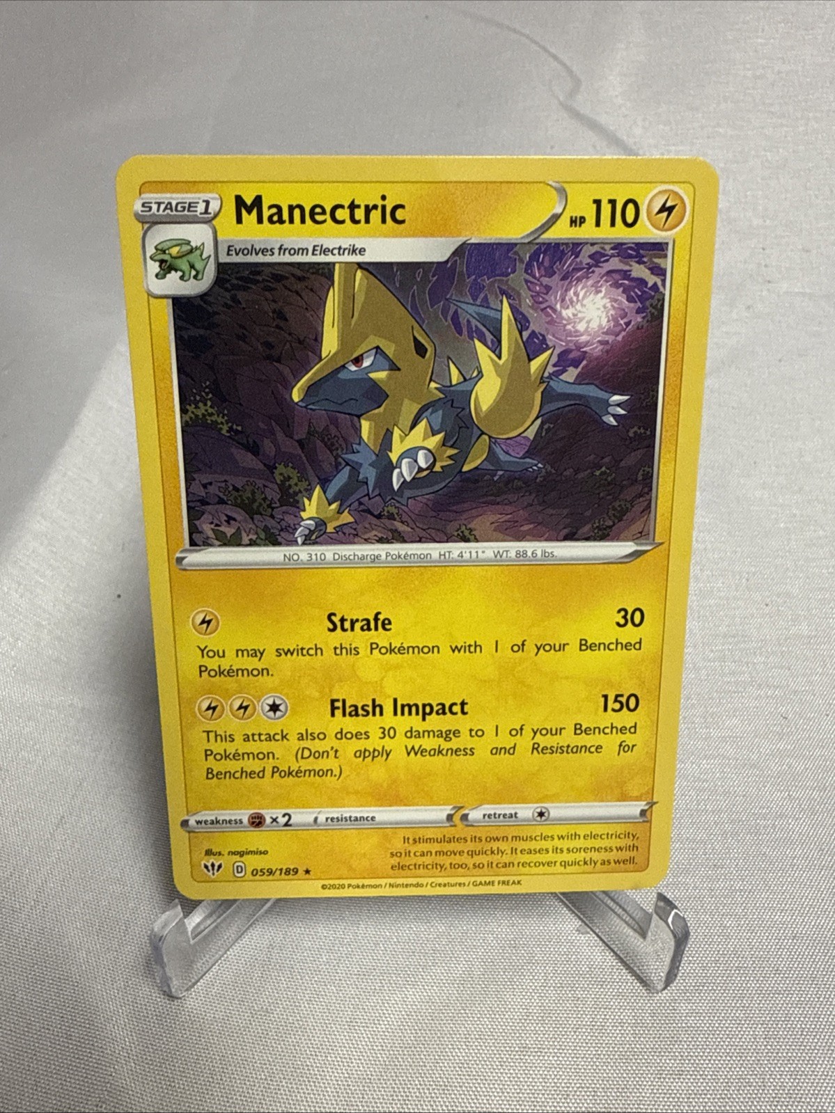 Pokemon Darkness Ablaze Manectric 59/189 NM/M 