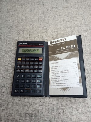 SHARP EL-531D Scientific Calculator~Case & Manual~Works!
