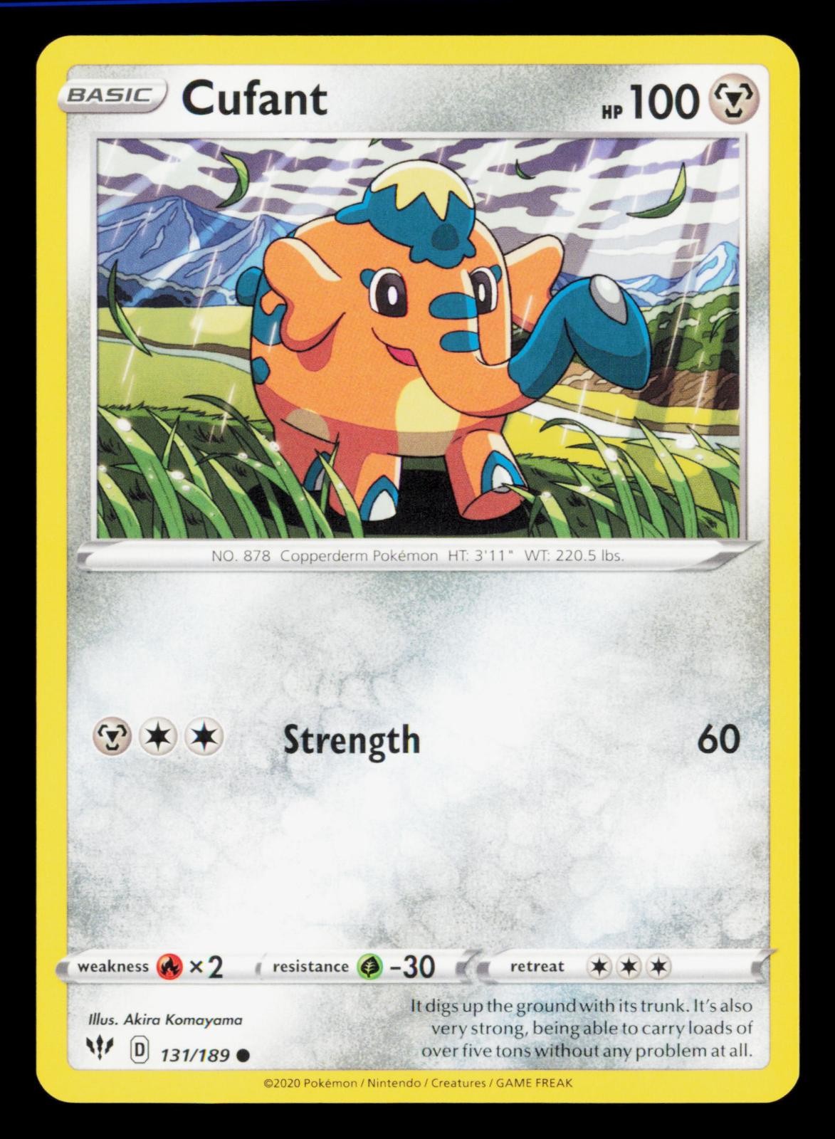 Cufant 131/189 Common Darkness Ablaze Pokemon Near Mint