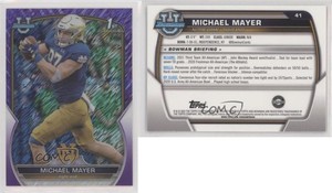 2022 Bowman U Chrome Purple Shimmer Refractor Michael Mayer #41