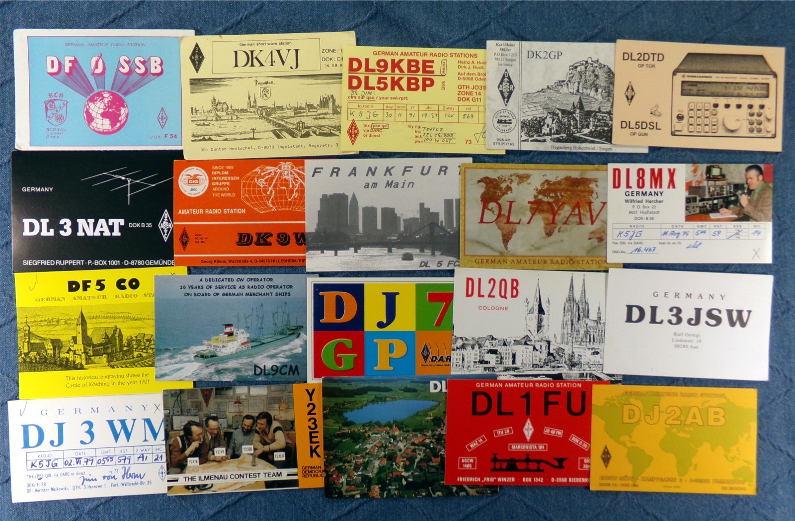 Worldwide QSL Card Lot (60x) Japan Germany USSR, Vintage Am/Ham Radio QSO To USA