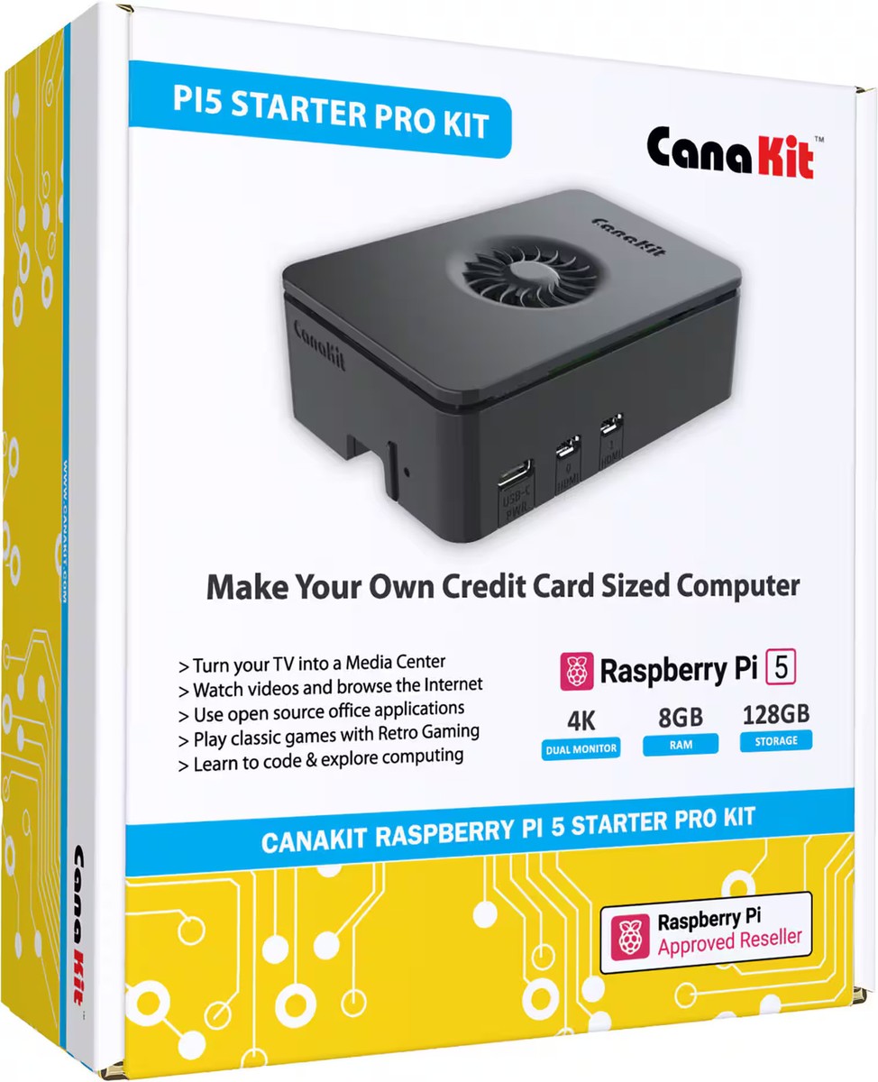 CanaKit Raspberry Pi 5 Starter Kit PRO with 8GB RAM