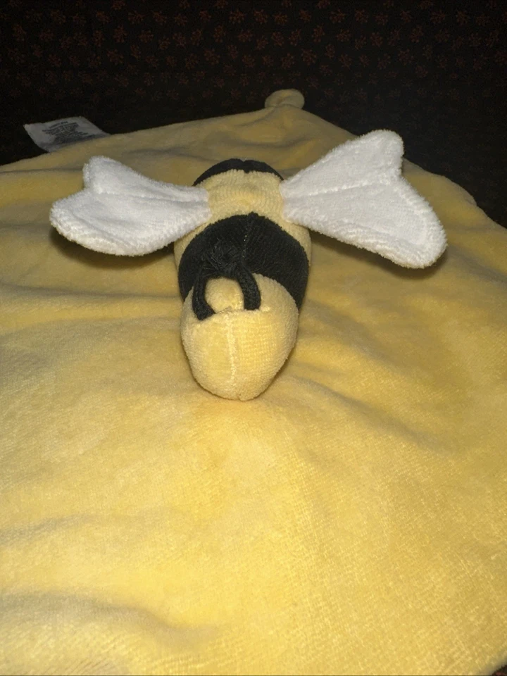 Manta de seguridad para bebé Burt's Bees Lovey Hold Me Bee amarilla, blanca algodón orgánico Foto 2 de 4