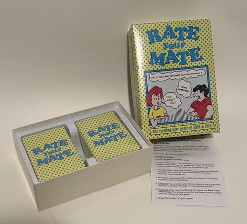 Neu Vintage 1994 Rate Your Mate Kartenspiel von Kiss & Tell ~ Partyspiel ~ KOSTENLOSER VERSAND! - Bild 4 von 4