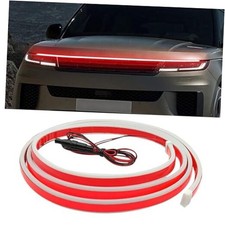71 Inch Exterior Car LED Hood Light Strip, Flexible Waterproof Dynamic Scan Red
