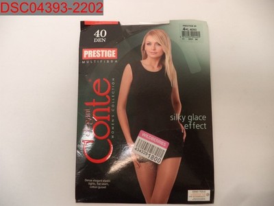 NWT - Conte Women's Microfiber Silky Black, 40 Denier Pantyhose, L 4810226004425