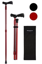 Ergonomic Walking Cane for Men  Women   Foldable  Adjustable Walking Stick ...