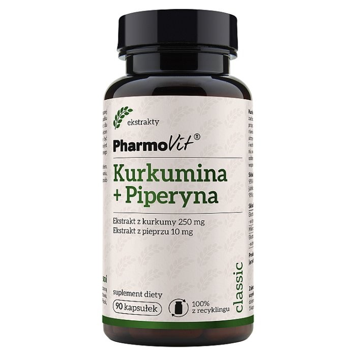 Pharmovit Curcumin + Piperine, 90 Capsules - Image 2