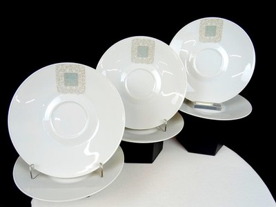 Rosenthal Continental Porcelain Lace Antique 6 Vintage 6 3/8'' Saucers 1963-1964