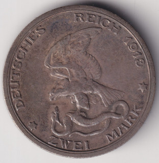 INICIO SUBASTA 1€. PRUSIA 1913 MONEDA DE PLATA GUERRA DE LIBERACIÓN 2 MARCOS [24]