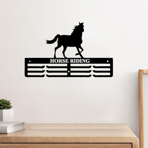Equestrian Hurdles Medal Holder Competition Medal Holder Display Shelf Black - Picture 3 of 7