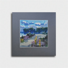 Oil painting Clouds Ukrainian painter canvas Unframed Decor original landscape