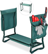 Banco Plegable/Cojín Arrodillado Hasta 150 Kg Para Jardín, Verde, 50 X 60 X 27,5 Cm