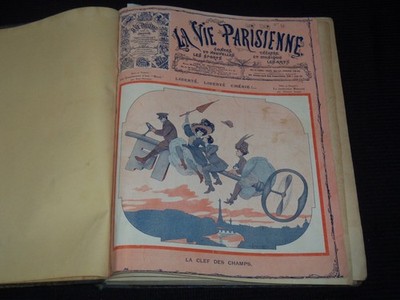 1908 JULY-DECEMBER LA VIE PARISIENNE FRENCH MAGAZINE BOUND VOLUME - KD 3352V