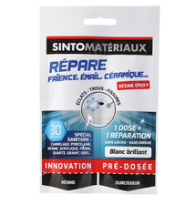 SINTO REPARE FAIENCE EMAIL CERAMIQUE SANITAIRE WC RESINE EPOXY 3169980327259