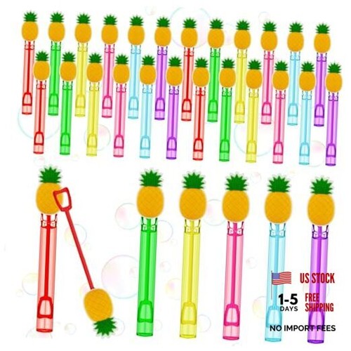 24 Pcs Mini Bubble Wands Tropical Cartoon Ocean Theme Party Supplies Pineapple - Picture 1 of 8