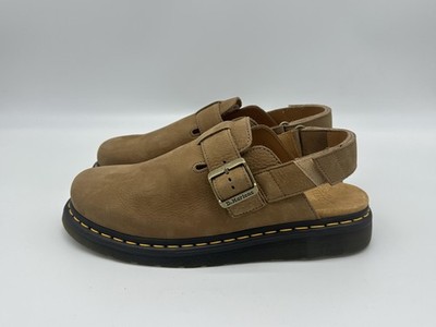 Dr. Martens Jorge II Shoes Men's Size 10 Tan Leather Slingback Clog Sandals Mule