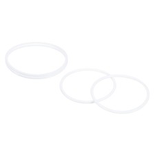 4Pcs Dream Catcher Rings, 6.3" Plastic Macrame Wreath Floral Round Hoop, White