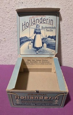 Alte REKLAME VERPACKUNG 20/30er -Holländerin Buttermilch-Seife- Chemnitz-Kappel