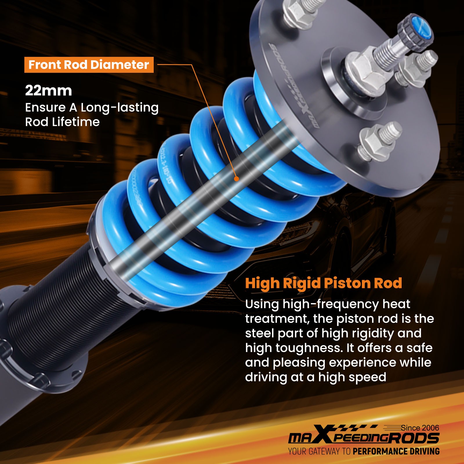 Coilover Shock Absorbers 24 Step Damper Struts Kit For Acura NSX 91-05