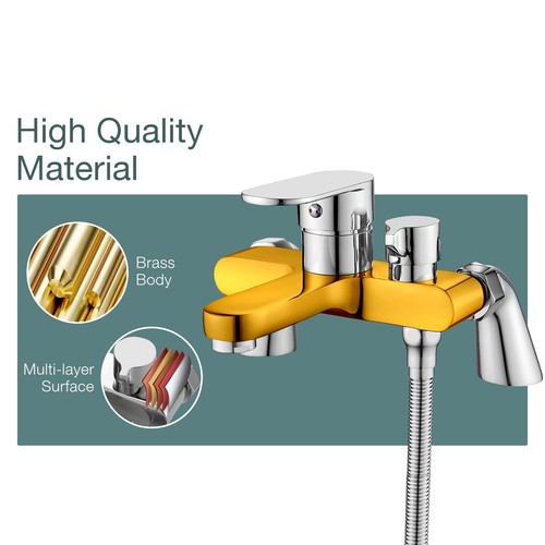 Badewannenarmaturen mit Duschaufsatz Wannenarmaturen mit Duschkopf Modern Single - Bild 5 von 5