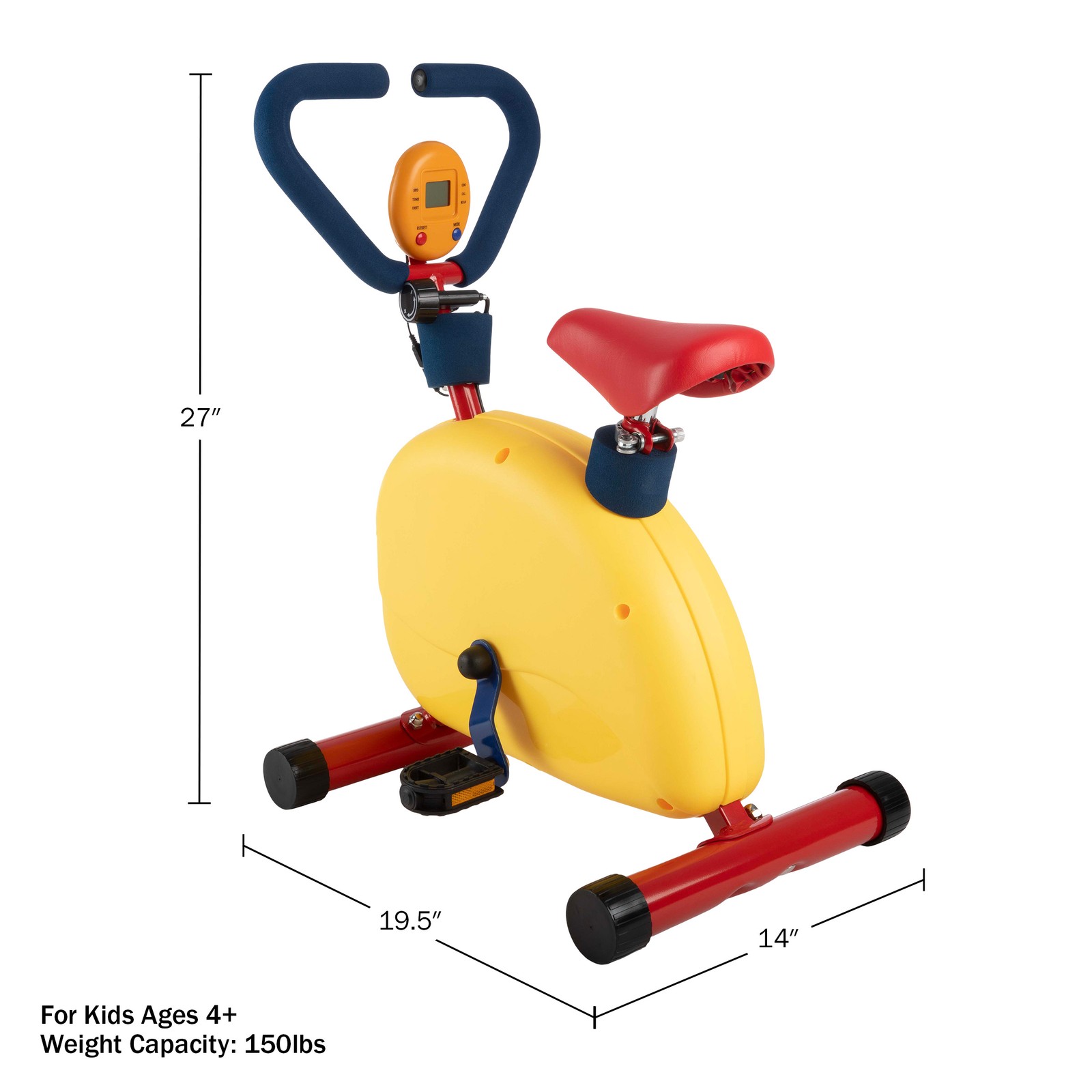 Kids Exercise Bike Indoor Stationary Cycle Riding Toy Boys Girls Ages 4 and Up