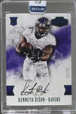 2016 Panini Honors Rookie Auto Green 11/25 Kenneth Dixon #84 Auto 8p8